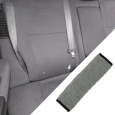Image de Housse De Protection Pour ceinture sécurité Auto / Coussin D'Épaule Pour Sac À Dos Pour Camion Voiture Suv / En Polyester Respirant 6,5X23Cm / 1 Pièce Gris