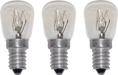 Produktbild von 3 Stück Kühlschrankbirne Kühlschranklampe E14 15W klar 230V Leuchtmittel