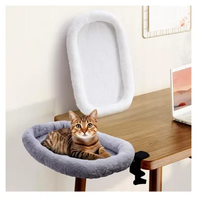 Produktbild von Hängebett für Katzen, klappbar 90°, Katzenliege 59x48cm bis 20 kg