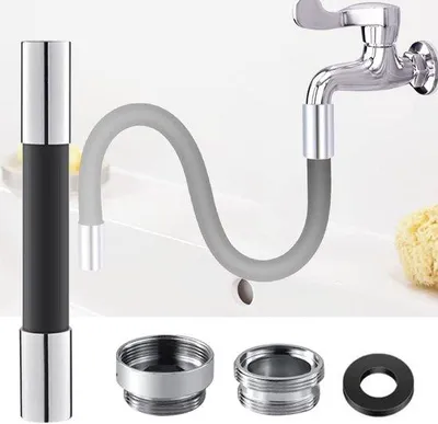 Immagine prodotto di Prolunga flessibile per tubo dell'acqua a 360 gradi, in acciaio inossidabile, pieghevole