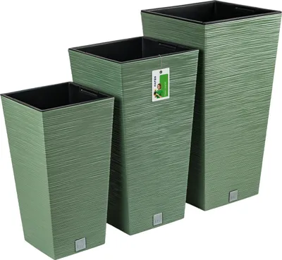 Produktbild von Blumentopf Pflanzkübel FURU Square Balkonkasten Blumenkübel Grün