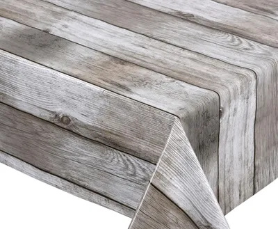 Produktbild von Wachstuchtischdecke glatt Holz beige abwischbar Garten Tischdecke, Farbe und Größe wählbar,Natur