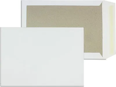 Produktbild von Papprückwandtaschen - Weiß 250 x 353 mm (DIN B4) | 120 g/qm Offset | Ohne Fenster | Haftklebung | Gerade Klappe | 125 Stück