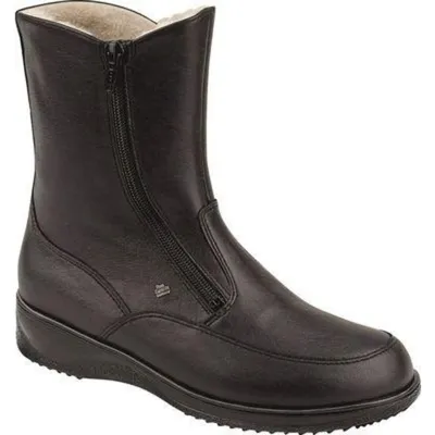 Imagen del producto de Finn Comfort, Minsk, botines de mujer, forro de piel de oveja, cuero, negro, nuevos. Calzado de mujer: cómodos botines/stiefeletten, color negro