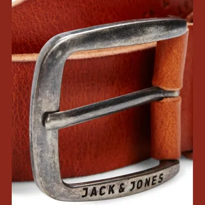 Zdjęcie produktu dla JACK & JONES męski skórzany pasek JACPAUL Pasek z prawdziwej skóry |