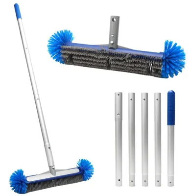 Immagine prodotto di Spazzola rotonda per piscina, 43 cm, con manico regolabile