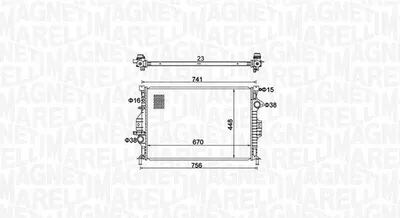 Zdjęcie produktu dla MAGNETI MARELLI 350213157700 - Chłodnica, chłodnica cieczy, chłodnica silnika, pasująca do:
* FORD FOCUS III Turnier
* FORD MONDEO IV Turnier (BA7)
* FORD S-MAX (WA6)
* FORD FOCUS III
* VOLVO V70 II
