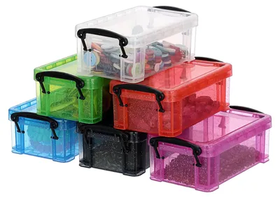 6 Mini-Aufbewahrungsboxen mit Deckel, 4,52x2,48x4,0 cm, Kunststoff