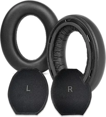 Productafbeelding van Oorkussens compatibel met Sennheiser Momentum 4 Wireless koptelefoon, vervangende oorkussens van eiwitleer