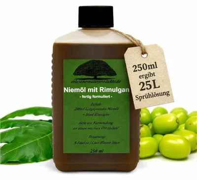 Produktbild von Neemöl Niemöl mit Emulgator 250ml Konzentrat - ergibt 25L Sprühlösung/Gießlösung für gesunde Pflanzen von erlesene-naturprodukte