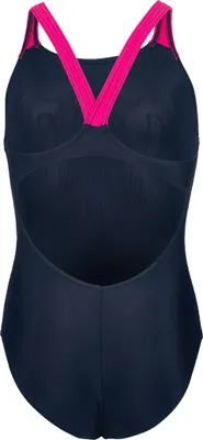Produktbild von Arena Girl's Swimsuit V Back Graphic Navy-Freak Rose Größe 128
