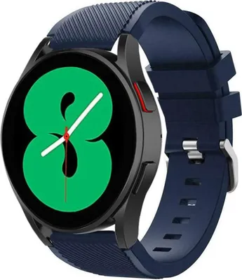 Produktbild von Strap-it Silikonarmband passend für Samsung Galaxy Watch 7 (40&44mm) / 6 (Classic) / 5 (Pro) / 4 (Classic) / FE – Dunkelblau