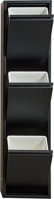 Produktbild von VEEHAUS Küche Mülleimer Für Den Vielseitigen Einsatz Mit Klappen Aus Edelstahl Stilvoller Abfalleimer Praktische Aufbewahrung Schwarz (3x15 LT -45 LT)