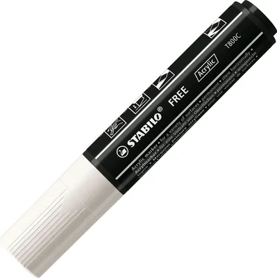 Obrázek produktu pro STABILO FREE Acrylic, 1 kusů, Černá, 14 rok/roky, Rozšířený hrot, Kulatý, 4 mm