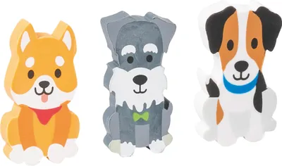 Zdjęcie produktu dla BRUNNEN 102738102 Radiergummi "Hund" Radiergummis in 3 Farben