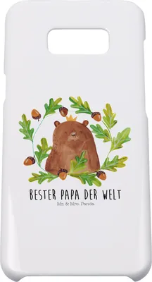 Produktbild von Mr. & Mrs. Panda Samsung Galaxy S8 plus Handyhülle  Bär König - Weiß - Geschenk, Teddy, Daddy, Vater, Cover, Hülle, Handy, Case, Papa, Dad, Vatertag