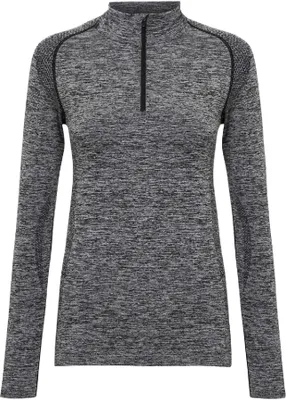 Image de TriDri Damen Seamless 3D Fit Multi Sport Performance Zip Top RW6190 (S) (Anthrazit)