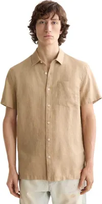 Image de Scotch & Soda Regular Fit Linen Chemise à manches courtes Beige XL Homme Beige XL