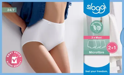 Produktbild von Sloggi Taillenslip 24/7 Microfibre weiß 3er Pack Gr. 44 2+ 1