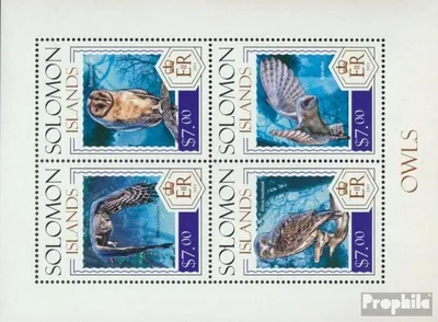 Produktbild von Briefmarken Salomoninseln 2014 Mi 2317-2320 Kleinbogen (kompl. Ausg.) postfrisch Eulen