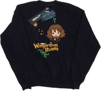 Produktbild von Harry Potter - "Hermione Granger Wingardium Leviosa Junior" Sweatshirt für Damen BI6813 (XXL) (Schwarz)
