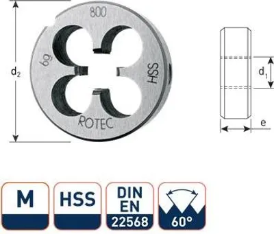 Image de Plaquette de coupe ronde HSS, Din-En 22568, M4