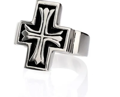 Immagine prodotto di Anello Karisma Medieval da uomo in acciaio inossidabile con rivestimento nero - SR20912