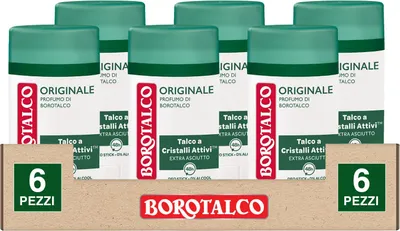 Produktbild von 6 x Borotalco Deo Stick Original mit schweißabsorbierendem Mikrotalkum ohne Alkohol wirksam 48h - 6 Deodorants à 40 ml