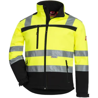 Produktbild von NITRAS Warnschutz Softshelljacke Warnschutzjacke Gr. L gelb
