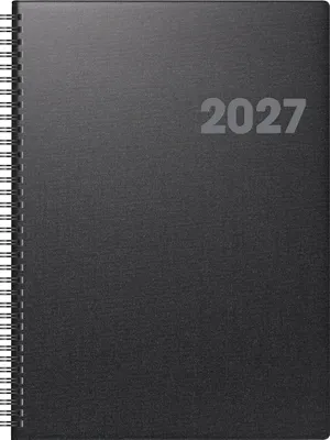 Produktbild von BRUNNEN 1076365907 Buchkalender Mod. 763 2027 A4, Kunststoff, vulkanschwarz