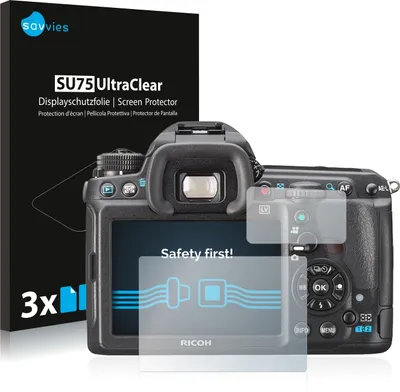 Produktbild von 6x Für Pentax K3, K-3 Schutzfolie Savvies Displayschutz Display Schutz Folie Klar Transparent