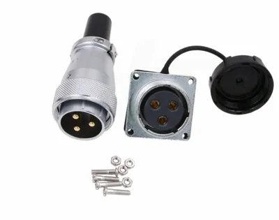 3-poliger Luftfahrtstecker 50A 28 mm Schraubkupplung