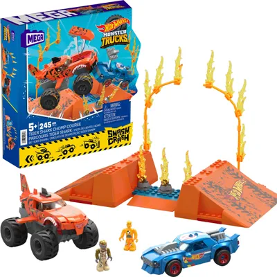 Obrázek produktu pro Mattel HKF88 MEGA Hot Wheels Monster Trucks Tiger Shark Crash Competition