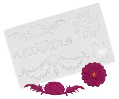 Produktbild von DIY Europäischen Geprägte Blume Silikon Form Kuchen Fondant Cookie Schokolade Form Dekorieren Backen Werkzeug