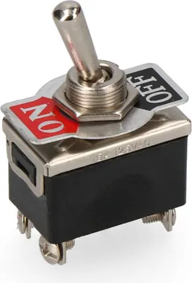 Zdjęcie produktu dla Dwubiegunowy przełącznik metalowy 10 A, 250 V, zabezpieczenie opakowania