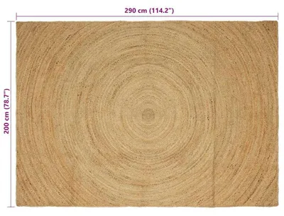 Obrázok produktu pre vidaXL Koberec do obývacej izby, prírodný, 200 x 290 cm, juta
