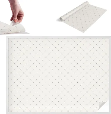 Obrázek produktu pro Vitrážová fólie na okna - 146x200 cm - Vitrážová fólie na okna, dekorativní a neprůhledná - Samolepicí skleněná dekorativní fólie s vitrážovým vzorem - UV ochrana, snadná instalace, dekorace oken - Geometrická mřížka