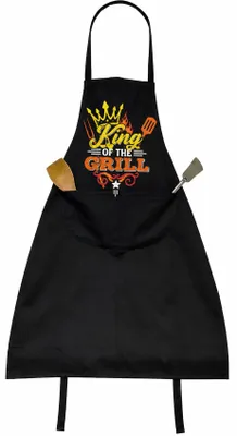 Grillschürze schwarz König des Grills Einheitsgröße mit Taschen