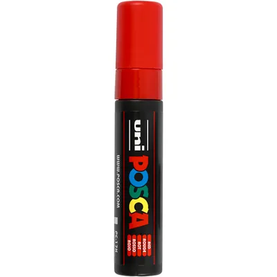 Produktbild von POSCA uni PC-17K, 1 Stück(e), Rot, Meißel, Schwarz, Rot, 1,5 cm, Tinte auf Wasserbasis