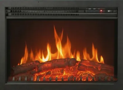 Image de CHEMIN'ARTE - Insert électrique encastrable Oxford 61 cm Effet Flammes LED, Chauffage programmable, Télécommande