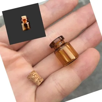 Obrázok produktu pre Sada mini sklenených fliaš, 13x18x6 mm (50 ks)