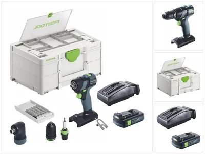 Zdjęcie produktu dla Festool TXS 18-Basic-Set akumulatorowa wiertarko-wkrętarka 18 V 40 Nm bezszczotkowa + 1x akumulator 3,0 Ah + ładowarka + Systainer