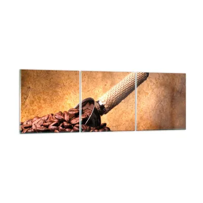 Produktbild von Bilder auf glas - Kaffee Getreide geröstet - 120x40cm - Glasbilder - Wandbilder - Kunstdruck - zum Aufhängen bereit - Wanddekoration aus Glas - Glas Bilder - Wandbild auf Glas - GCA120x40-2536