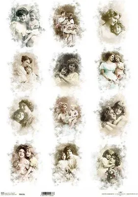 Produktbild von ITD Reispapier Decoupage Bastelpapier Serviettentechnik-R616L - A3 Retro-Fotos