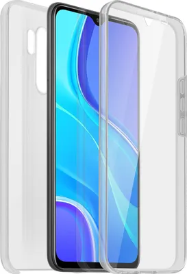 Produktbild von Avizar, 360° Rundum-Schutzhülle (Vorder- und Rückseite) für Xiaomi Redmi 9, Transparent
