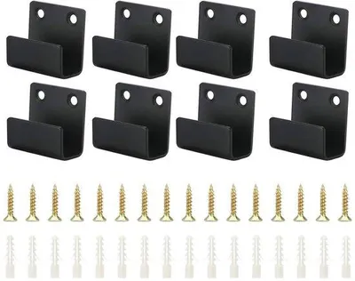 Image de Supports muraux en céramique, 8 pièces, robustes, en forme de U, inoxydables, en acier