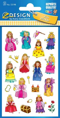 Produktbild von AVERY Zweckform 53198 Kinder Sticker Prinzessin 63 Aufkleber