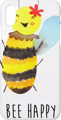 Produktbild von Mr. & Mrs. Panda Iphone 10 Handyhülle Biene Happy - Weiß - Geschenk, X, Hummel, Hülle, Cover, Handy