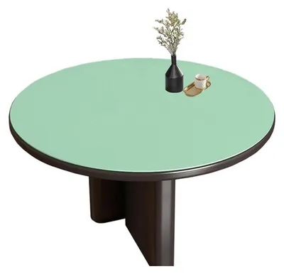 Produktbild von PU Tischdecke Rund 80cm Grün+Blau Wasserdicht Kratzfest