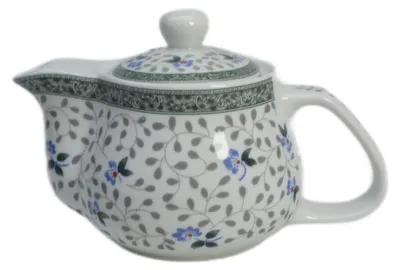 Teekanne 500 ml mit Edelstahl-Infuser, Blumenmuster